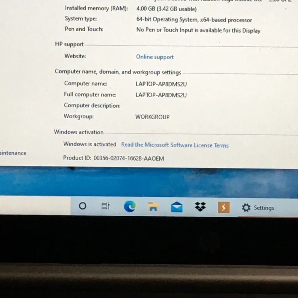 Hp laptop